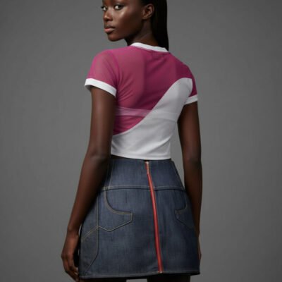 Omega Pocket Jeans | Panelled Sustainable Denim Mini Skirt